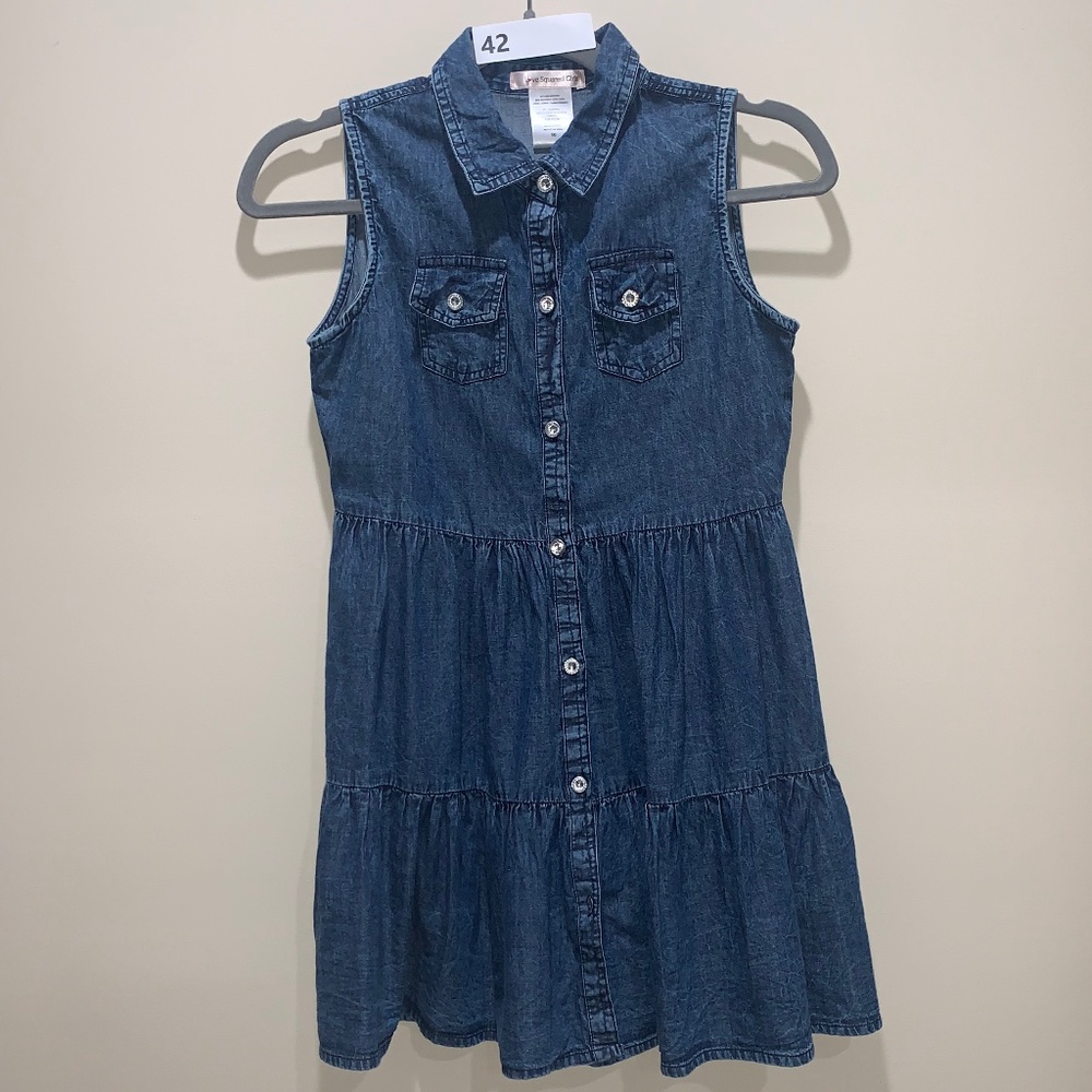 LOVE SQUARED GIRLS DENIM DRESS, SIZE 10